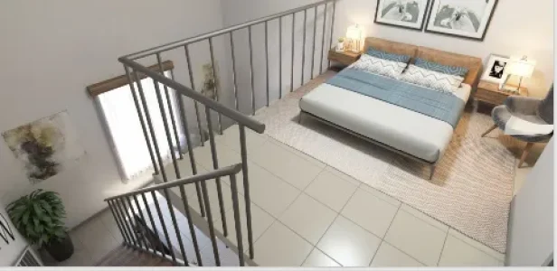 1 bed loft-Bed Space